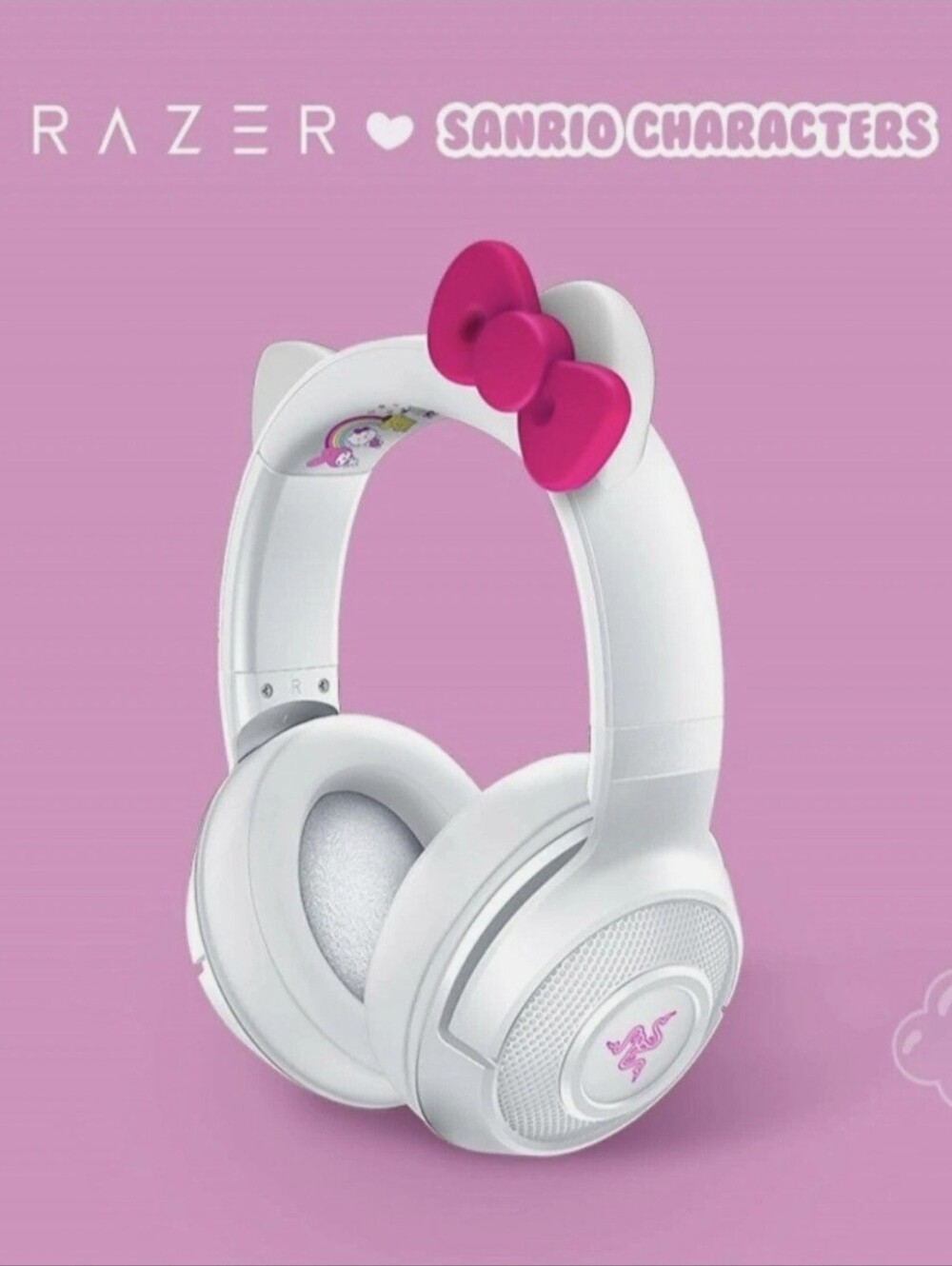 ✨️🌈Hello Kitty White and Pink Over-Ear Headphones💖